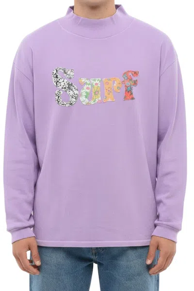Erl Purple Mock Collar Sweatshirt