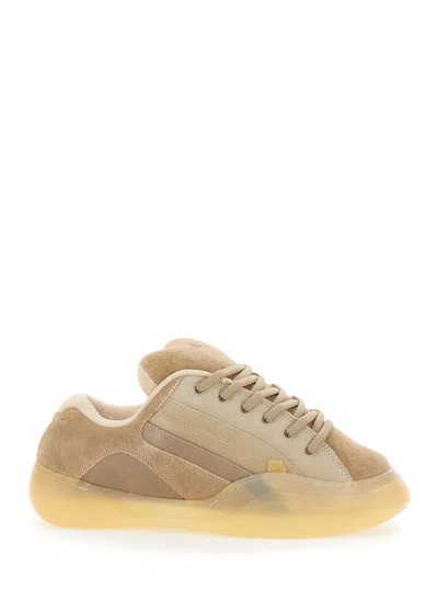 Erl Quad Vamp Leather Sneakers In Multi