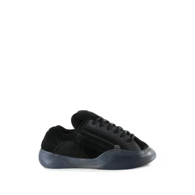Erl Quad Vamp Panelled Trainers In Black