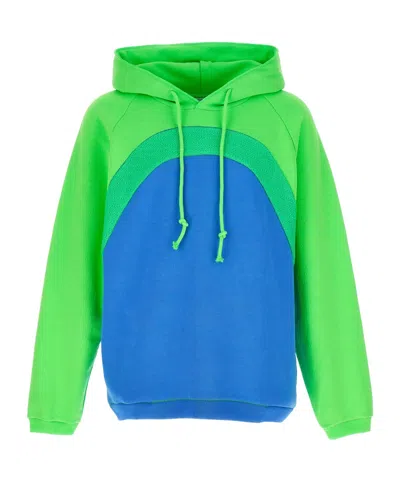 ERL ERL RAINBOW KNIT-PANELLED DRAWSTRING HOODIE