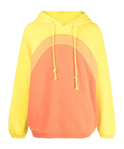 ERL ERL RAINBOW KNIT-PANELLED DRAWSTRING HOODIE