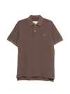 Erl Short-sleeved Polo Shirt In Brown