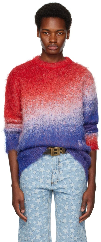 ERL RED & BLUE GRADIENT SWEATER