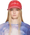 Erl California Embroidered Baseball Cap In 1 Red