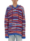 Erl Gradient Knitted Oversized Hoodie