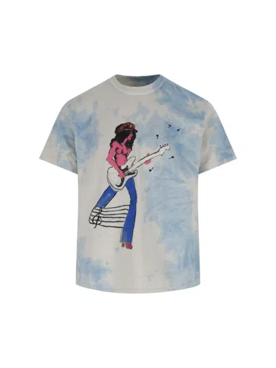 Erl Rocker T-shirt - Multicolor In Blue