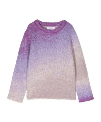 Erl Round Neck Sweater In Purple