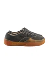 Erl Round Toe Low-top Sneakers In Black