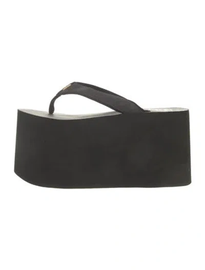 Pre-owned Erl Rubber Slides In Black