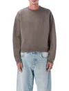 Erl Script Crewneck Sweatshirt In Metallic
