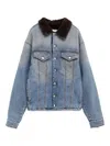 Erl Gender Inclusive Breakwater Wash Denim Jacket In Blue