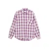 Erl Checkered Shirt In Pink