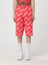 Erl Coca-cola Printed Canvas Shorts In Multicolor