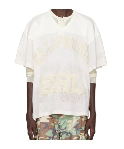Erl Short Sleeve T-shirt In Off-white