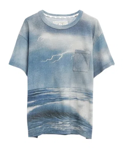 Erl Short-sleeved T-shirt In Blue