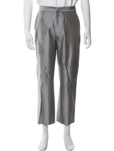 Pre-owned Erl Silk Pants In Grey
