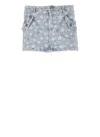 Erl Blue Jacquard Denim Miniskirt In Blue