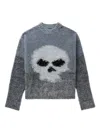 Erl Skull-embellishment Crew-neck Sweater In Gray