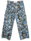 Erl Skull-print Trousers In Blue