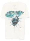 Erl Men S Skull T-shirt Skull Print In Neutrals