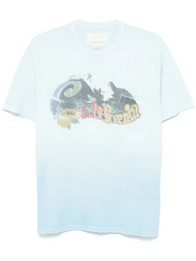 Erl Slogan-print T-shirt In Blue