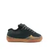 Erl 'vamp Skate' Black Low Top Sneakers With Contrasting Sole In Black