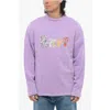 Erl Solid Color Mock-neck Sweatshirt With Contrasting Patches