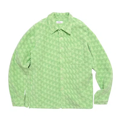 Pre-owned Erl Straight Hem Shirt 'green'