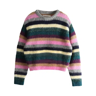 Pre-owned Erl Striped Alpaca Crewneck 'multicolor' | Multi-color | Men's Size L