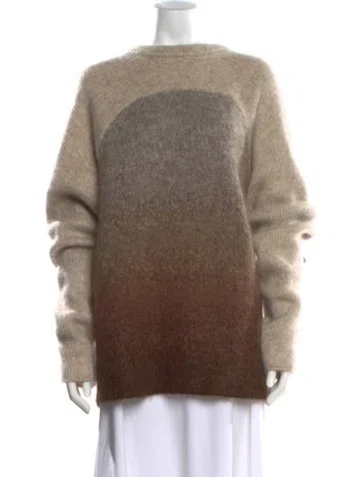 Pre-owned Erl Striped Bateau Neckline Sweater In Brown