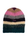 Erl Striped Embroidered Hat In Multi