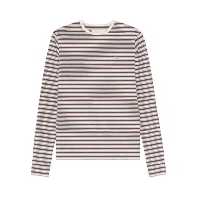 Pre-owned Erl Striped Long-sleeve Shirt 'brown' | Men's Size S