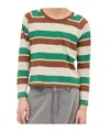 Erl Striped Cotton Jersey T-shirt In Multicolor