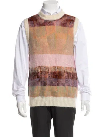 Pre-owned Erl Striped Mock Neck Sweater Vest In Multicolor