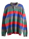 Erl Unisex Striped Long Sleeve Polo Knit In Multi