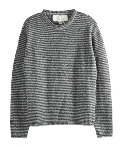 Erl Striped Sweater In Gray