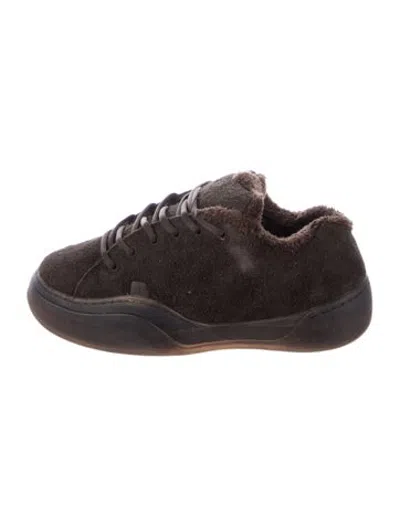 Pre-owned Erl Suede Sneakers In Brown