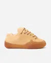 Erl Suede Vamp Skate Sneakers In Beige