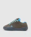 Erl Suede Vamp Skate Sneaker Leather In Electric Grey