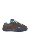 Erl Suede Vamp Skate Sneaker Leather In Grey