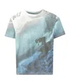 Erl Blue Printed T-shirt In Blue