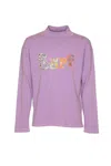 Erl Solid Color Mock-neck Sweatshirt With Contrasting Patches