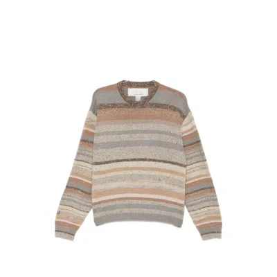 Erl Striped Crew-neck Sweater In Multi
