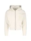 Erl Varsity Zip-up Hoodie Knit In White