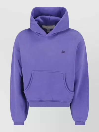 Erl Unisex Cotton Pullover Hoodie In Purple