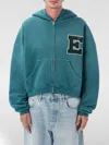 Erl Unisex Letterman Hoodie In Green