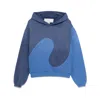Erl Long-sleeved Hooded Sweatshirt In Multicolor
