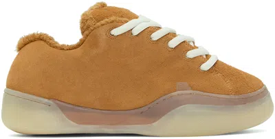 Erl Tan Vamps Sneakers In Brown