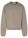 Erl Cotton Crew Neck Sweatshirt With Ribbed Cuffs And Hem In Multi