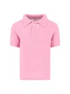 Erl Gender Inclusive Alpaca Blend Polo Sweater In Pink